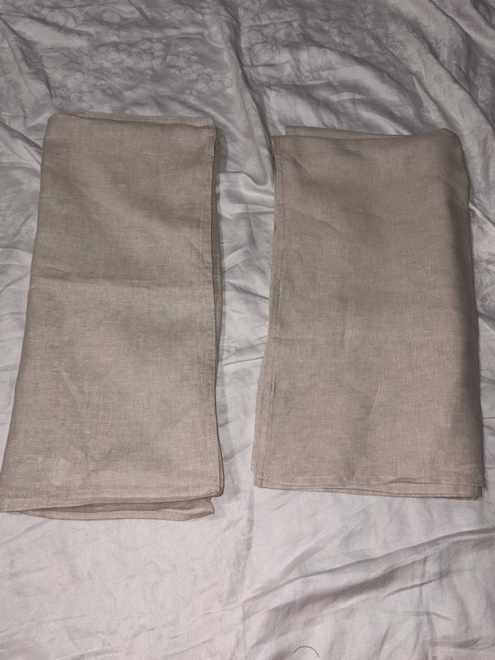 Pom Pom At Home KING 100% Linen Shams cream  set of 2